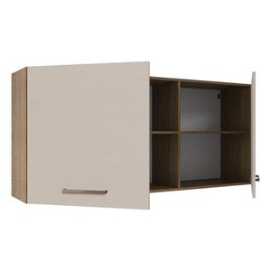Gabinete superior Madesa 150cm 2 puertas y 2 nichos marron crema agata