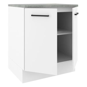 Gabinete bajo Madesa 70cm 2 puertas blanco agata