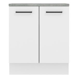 Gabinete bajo Madesa 70cm 2 puertas blanco agata