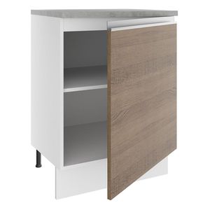 Gabinete bajo Madesa 60cm 1 puerta glamy blanco marron