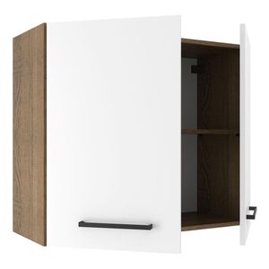 Gabinete superior Madesa 80cm 2 puertas marron blanco agata
