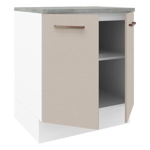 Gabinete bajo Madesa 70cm 2 puertas blanco crema agata