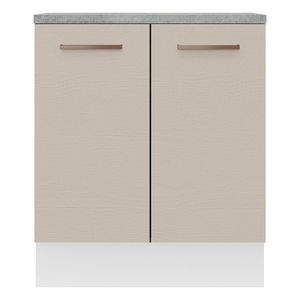Gabinete bajo Madesa 70cm 2 puertas blanco crema agata