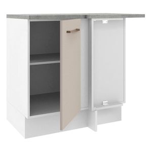 Gabinete bajo de esquina Madesa 1 puerta agata blanco crema