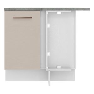 Gabinete bajo de esquina Madesa 1 puerta agata blanco crema