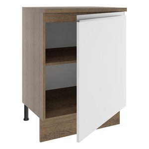 Gabinete bajo Madesa 60cm 1 puerta glamy marron blanco