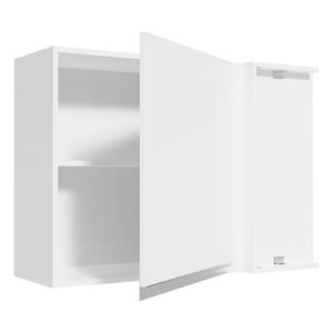 Gabinete superior de esquina Madesa 1 puerta blanco glamy