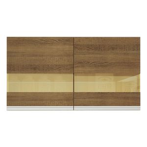 Gabinete superior Madesa 120cm 2 puertas con vidrio glamy marron