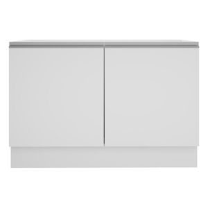 Gabinete Madesa 120cm 2 puertas sin tapa y fregadero blanco glamy