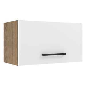 Gabinete superior Madesa 60cm 1 puerta abatible marron blanco agata