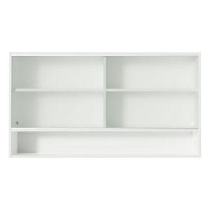 Gabinete superior Madesa 2 puertas corredizas de vidrio y 1 nicho blanco glamy