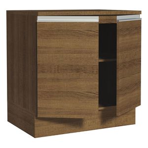 Gabinete bajo Madesa 80cm 2 puertas marron glamy