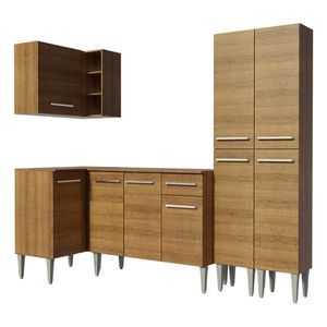 Cocina integral esquinera Madesa 293 cm marron emilly music 02