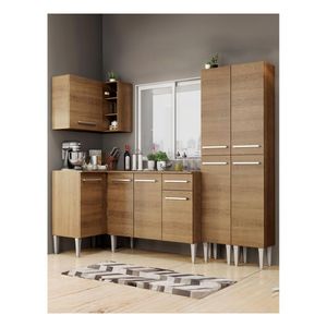 Cocina integral esquinera Madesa 293 cm marron emilly music 02