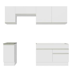 Cocina integral Madesa 240cm blanco glamy 07