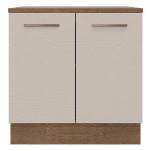 Gabinete bajo Madesa 80cm 2 puertas marron crema agata