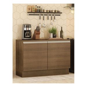 Gabinete para fregadero Madesa 120cm 2 puertas con tablero marrón glamy