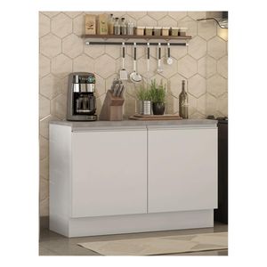 Gabinete Madesa 120cm con encimera blanco glamy