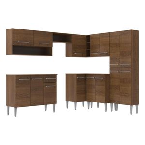 Cocina integral esquinera Madesa 417cm marron ice emilly 01