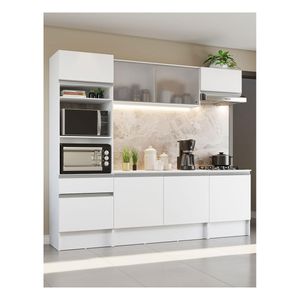 Cocina integral Madesa 240cm blanco topazio