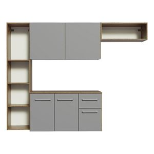 Cocina integral Madesa 180cm marron gris easy