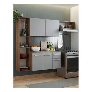 Cocina integral Madesa 180cm marron gris easy
