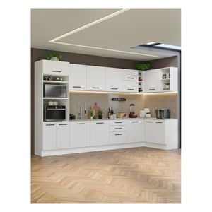 Cocina integral esquinera Madesa 499 cm blanco agata 01