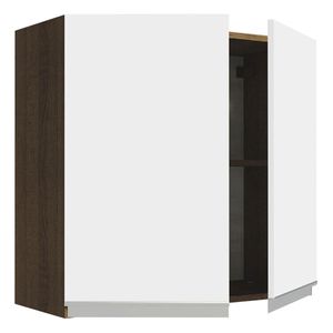 Gabinete superior Madesa 70cm 2 puertas marron blanco glamy