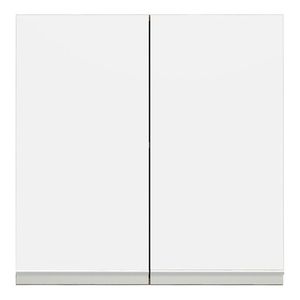 Gabinete superior Madesa 70cm 2 puertas marron blanco glamy