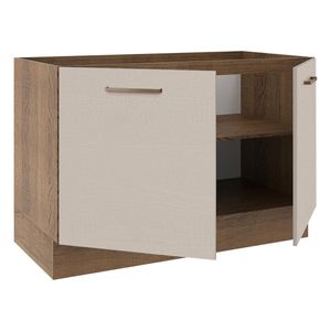 Gabinete para fregadero Madesa 2 puertas marron crema agata