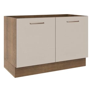 Gabinete para fregadero Madesa 2 puertas marron crema agata