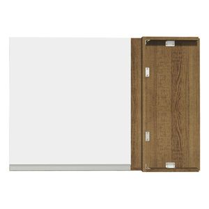 Gabinete superior de esquina Madesa 1 puerta marron blanco glamy