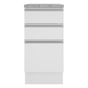 Gabinete bajo Madesa 40 cm 3 cajones blanco glamy