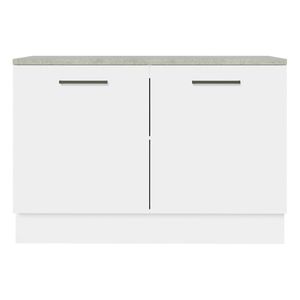 Gabinete Madesa de fregadero 2 puertas con encimera blanco agata