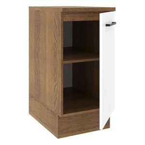 Gabinete bajo Madesa 40cm 1 puerta marron blanco agata