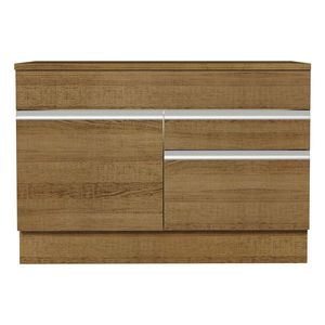 Gabinete para fregadero Madesa 120cm 1 puerta 2 cajones con tablero marron glamy
