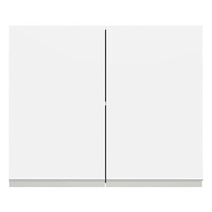 Gabinete superior Madesa 80cm 2 puertas 2 compartimentos blanco glamy