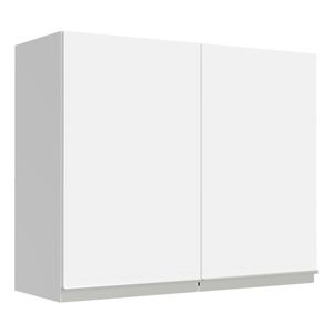 Gabinete superior Madesa 80cm 2 puertas 2 compartimentos blanco glamy