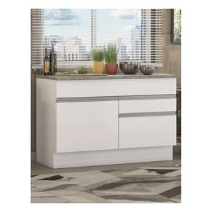 Gabinete Madesa 120cm con encimera blanco glamy