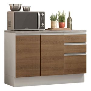 Gabinete Madesa 120cm con encimera blanco marron glamy