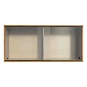 Gabinete superior Madesa 2 puertas corredera vidrio marron emilly