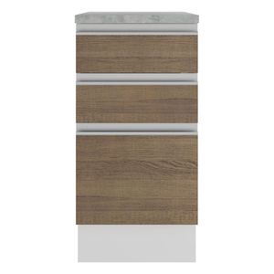Gabinete bajo Madesa 40 cm 3 cajones blanco glamy