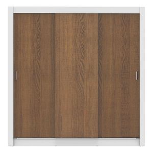 Closet Madesa 3 puertas blanco marron doble monaco