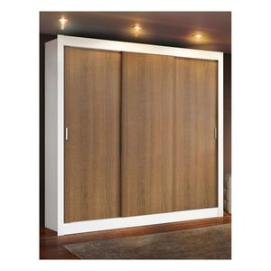 Closet Madesa 3 puertas blanco marron doble monaco