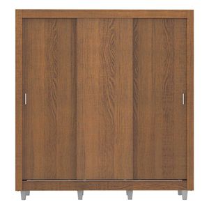 Closet Madesa 3 puertas con pies marron monaco