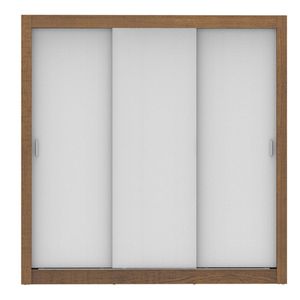 Closet Madesa 3 puertas 2 cajones marron blanco lyon