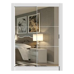 Closet Madesa 2 puertas con 2 espejo 2 cajones blanco dallas