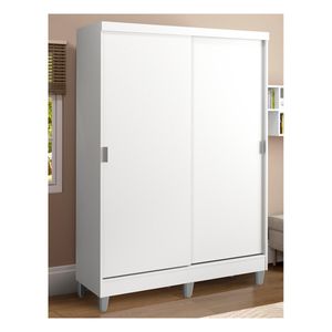 Closet Madesa 2 puertas corredizas con pies blanco luke