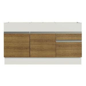 Gabinete Madesa 2 cajones 2 puertas 150 cm blanco marron glamy