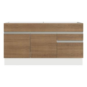 Gabinete Madesa 150cm sin encimera y fregadero blanco marron glamy